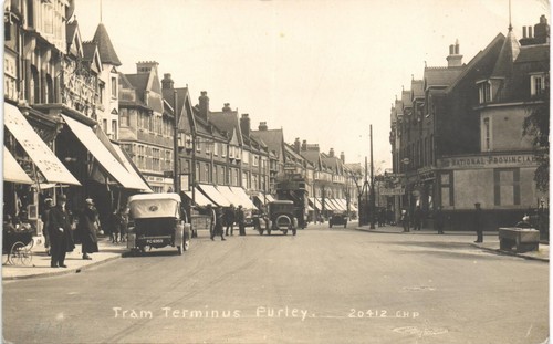 Purley tram terminus 20412 - tram,