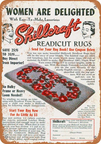 Metal sign 1952 shillcraft - metal,