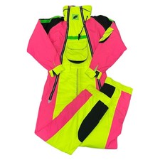 Lafont Gore-tex Vintage Ski Suit One Piece Snowsuit Retro Neon Womens Medium