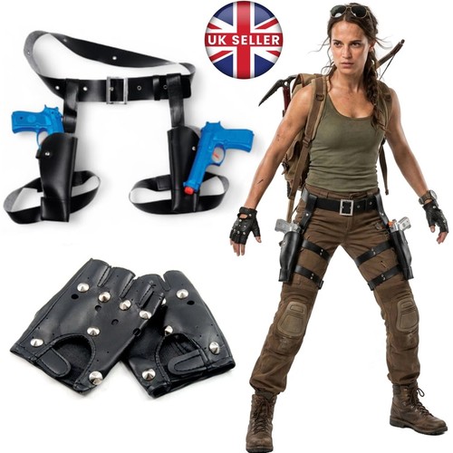 Studded gloves lara croft - studded,