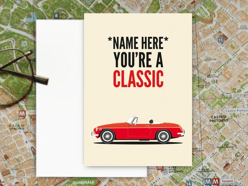 Personalised red mgb - personalised,