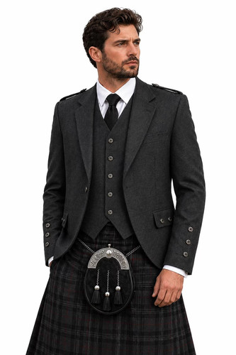 Scottish charcoal grey argyle - scottish,
