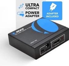 4K 1 in 2 Out HDMI Splitter by OREI - Ultra HD 4K @ 30 Hz 1x2 V. 1.4 HDCP, Powe