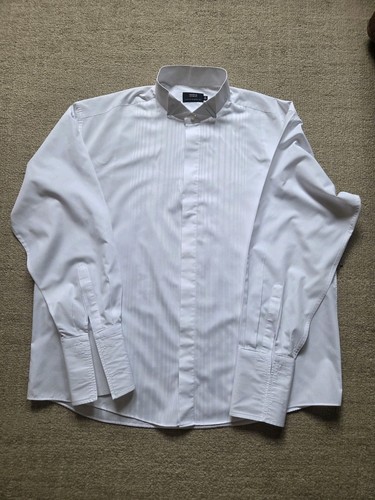 White wing collar striped - white,