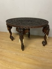 C19TH carved Indian oval table