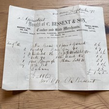 1872 Billhead - C. Bessent