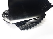 Plasticard Black Gloss High Impact Polystyrene HIPS A5 to A3, 0.75mm to 3mm