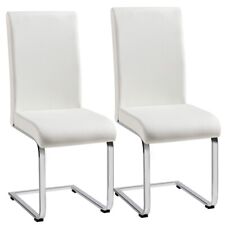 Dining Chairs 2/4/6pcs Modern Leather High Back Sturdy Chrome Legs Office/Cafe