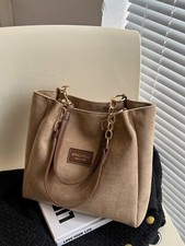 Women's Suede Handbag Work Bag