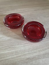 Two Whitefriars Red Ruby Glass