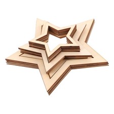 18 Pcs Wood Star Shaped Dream