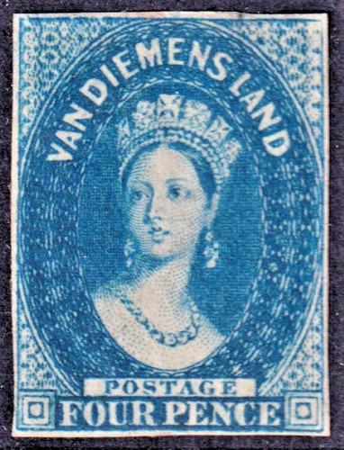 Tasmania imperf chalon 4d - tasmania,