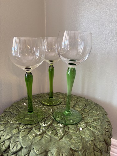 Vintage wine hock glasses - 3,