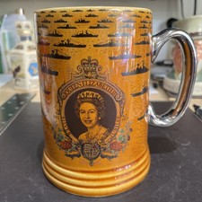 Vintage Collectable Lord Nelson Ware Brown Glazed Silver Jubilee/HMS ANTRIM (1)