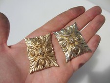 Brass Ormolu Furniture Hardware Mount French Rococo Floral Flower - £4each