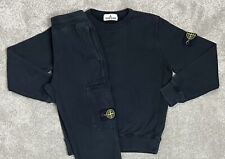 Genuine Stone Island Junior Tracksuit Jumper & Joggers Black, Kids Age 7-8years