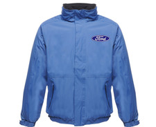 Adults Premium Embroidered Ford Logo Navy Dover Jacket Coat Sports Cars Size: S