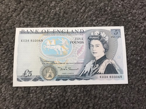 Old five pound note - old,