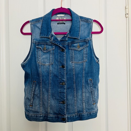 Fat face denim waistcoat - denim,