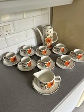 Vintage, Retro Poppy Coffee Set By J & G Meakin England