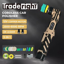 Traderight Cordless Car Polisher Buffer Mini Polishing Machine Dual Action 12V