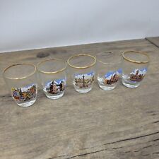 Set Of 5 London Scenes Drinking Shot Glasses London Landmarks