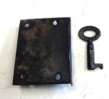 Antique Grandfather / Longcase Clock Lock and Key : Working  #Ref : lock 15