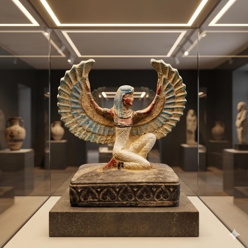 Ancient egyptian isis statue - egyptian,