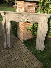 Superb French Faux Limestone Fireplace