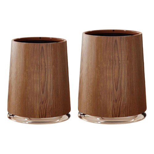 Trash can imitation wood - trash,