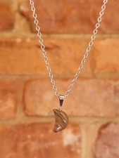 Moon Pendant Gemstone Necklace Crystal Crescent Natural Reiki Healing Polished