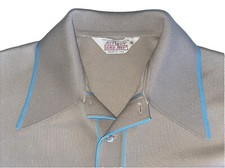 Vintage Lord Jeff Jefftron Men's S/S Polo Stye Polyester Shirt ~ Sz M ~ VGC