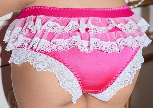 Hot pink sissy frilly - sissy,
