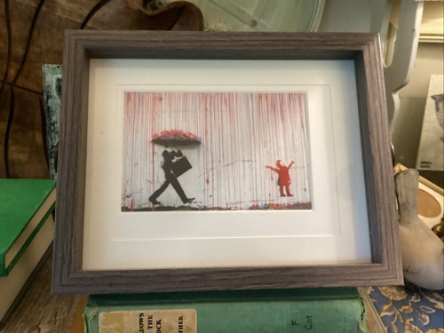 Banksy rainbow rain custom - rain,