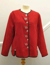 Vintage Bavarian Red Wool