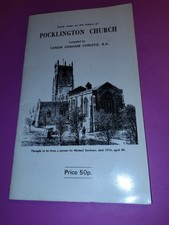 Some notes on the history of POCKLINGTON CHURCH 1991 Vintage Booklet G Christie