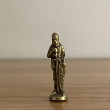 VINTAGE BRASS KNIGHT FIGURE PIPE TAMPER