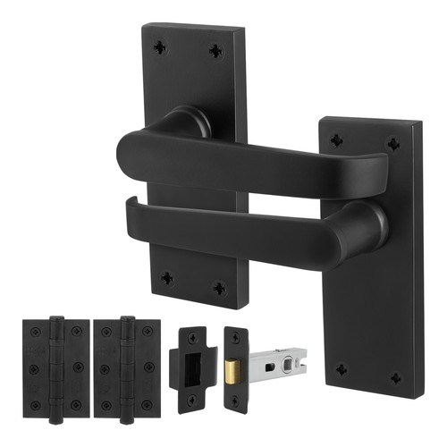 Black door handles internal - black,