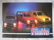 1982 Reliant Rialto BROCHURE