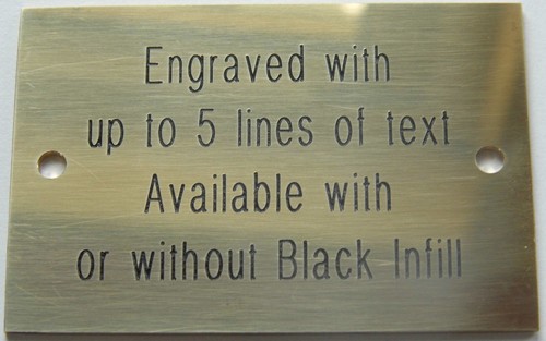 Brass polished engraved plaque - brass,