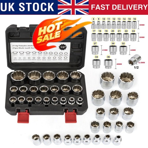 21x spline socket - 21x, 1/2"