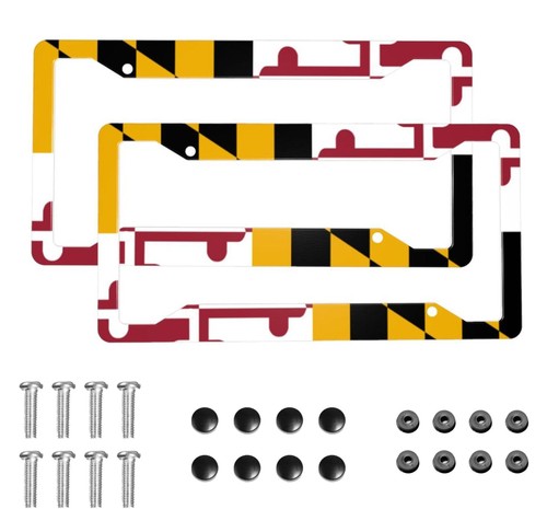 Maryland flag license plate - license,