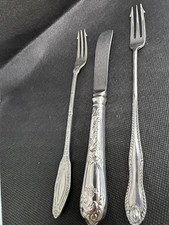 Set If 3 EPNS Silver Cutlery POSH P&O Cruises Butter Knife 2 Art Deco Cake Fork