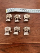 6 Vintage Elephant Table Place