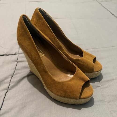 Tan faux suede espadrille - tan,