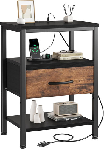 Bedside table with charging - bedside,