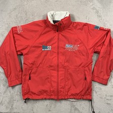 Musto Jacket Mens M Red Yachting Sailing Arrows 2009 Vintage Help Heros Y2K RAF
