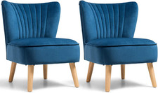Set of 2 Velvet Accent Chairs
