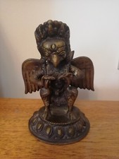 Vintage bronze garuda statue - bronze,