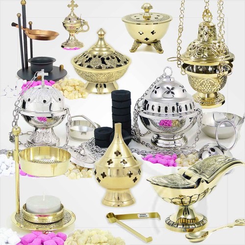 Handmade censer set brass - handmade,